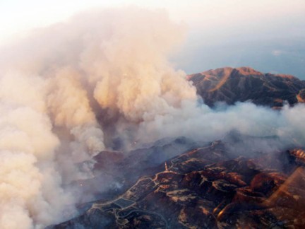 The Wrigley Reservoir and fire