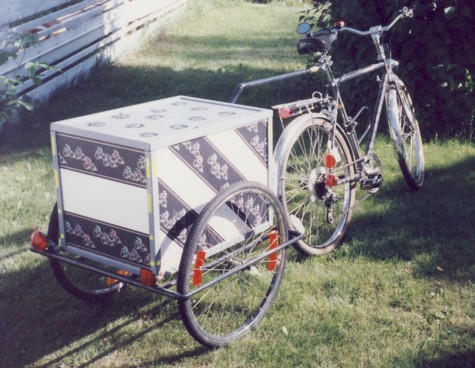 I built this bike trailer in a couple of weekends.